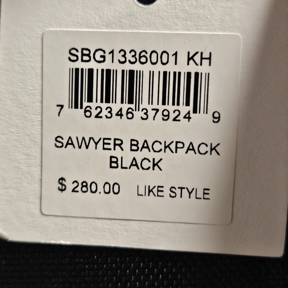 Fossil Sawyer Black Leather Dome Backpack, NWT – - Picture 9 of 10